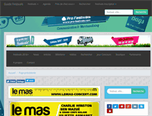 Tablet Screenshot of guide-festival.com